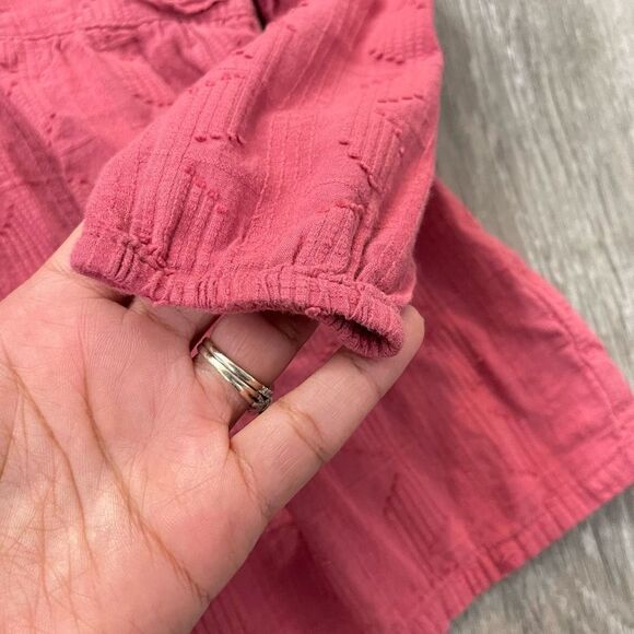 Genuine Kids From OshKosh Toddler Girl’s Pink Long Sleeve Ruffle Keyhole Top 5T - Picture 7 of 12